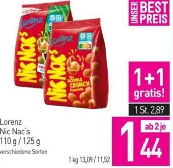 Sutterlüty Lorenz Nic Nac's 110 g/ 125 g Angebot