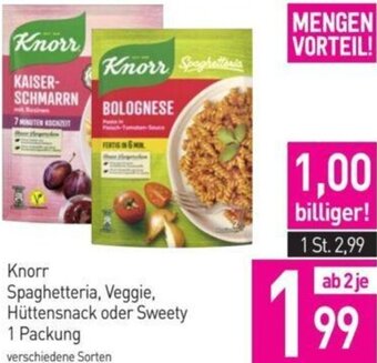 Sutterlüty Knorr Spaghetteria, Veggie, Hüttensnack oder Sweety 1 Packung Angebot