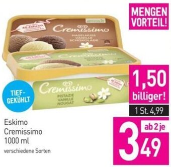 Sutterlüty Eskimo Cremissimo 1000 ml Angebot