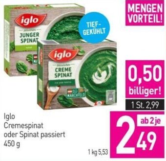 Sutterlüty Iglo Cremespinat oder Spinat passiert 450 g Angebot