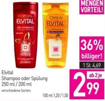 Sutterlüty Elvital Shampoo oder Spülung 250 ml / 200 ml Angebot
