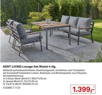 Lagerhaus Kent Living Lounge-Set Rimini 4-tlg Angebot