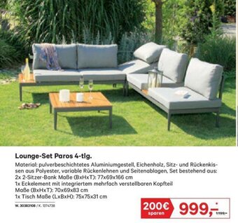 Lagerhaus Lounge-Set Paros 4-tlg. Angebot