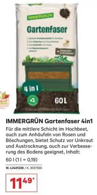 Lagerhaus Immergrün Gartenfaser 4in1 60L Angebot