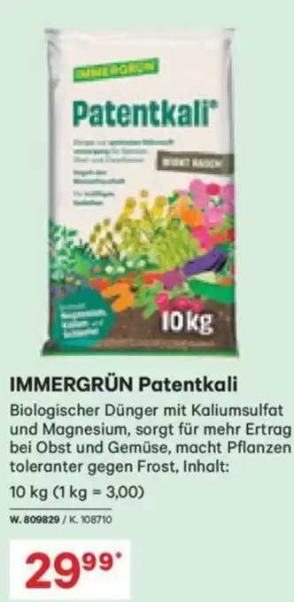 Lagerhaus Immergrün Patentkali 10 kg Angebot