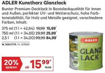 Lagerhaus Adler Kunstharz Glanzlack 375 ml Angebot