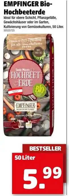 Liebmarkt Empfinger  Bio-Hochbeeterde 50 Liter Angebot