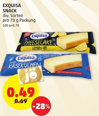 PENNY Exquisa Snack 70g Angebot