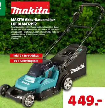 Liebmarkt Makita Akku--Rasenmäher LXT DLM432PT2 Angebot