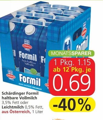 Spar Schärdinger Formil Haltbare Vollmilch Angebot