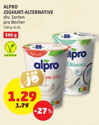 PENNY Alpro Joghurt-Alternative 500g Angebot