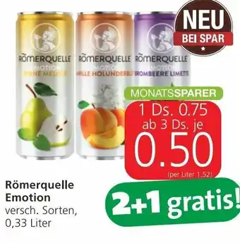 Spar Römerquelle Emotion 0,33 Liter Angebot