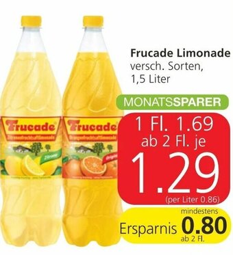 Spar Frucade Limonade 1,5 Liter Angebot