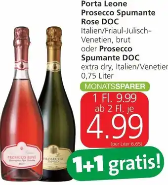 Spar Porta Leone Prosecco Spumante Rose DOC Angebot
