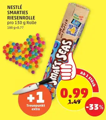 PENNY Nestle Smarties Riesenrolle 130g Angebot