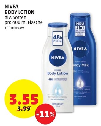 PENNY Nivea Body Lotion 400ml Angebot