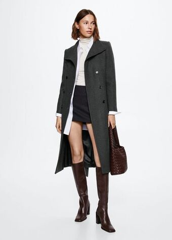 Mango Wollmantel mit gürtel Angebot