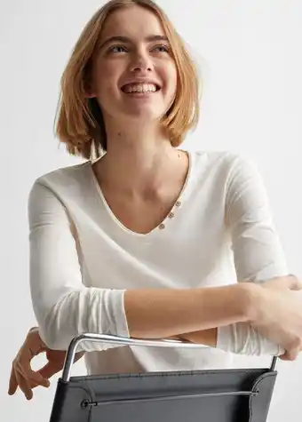 Mango T-shirt mit knöpfen Angebot