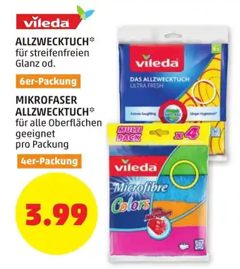 PENNY Vileda Allzwecktuch 6st od. Microfaser Allzwecktuch 4st Angebot