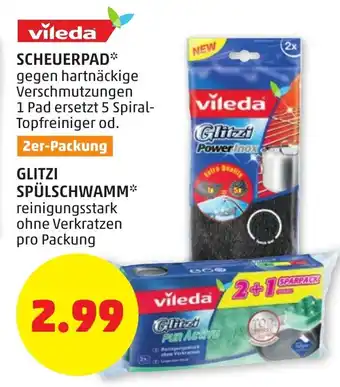 Vileda Scheuerpad 2st od. Glitzi Spulschwamm