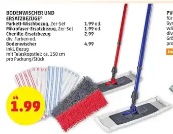 PENNY Bodenwischer und Ersatzbezuge - Parkett-Wischbezug Angebot