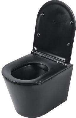 Hornbach Wandtiefspülklosett-set differnz spülrandlos schwarz mit wc-sitz Angebot