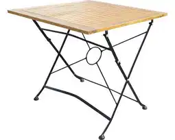 Hornbach Gartentisch garden place holz klapptisch 80 x 80 x 74 cm akazie braun schwarz Angebot