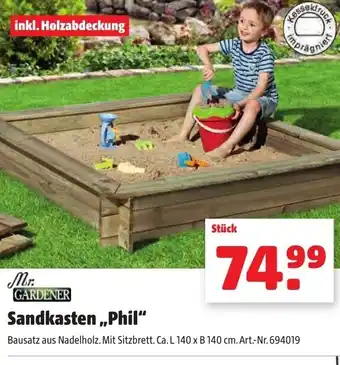 Liebmarkt Mr Gardener Sandkasten Phil Angebot