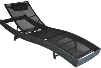 Hornbach Gartenliege starke 220x70x40 cm textilen schwarz Angebot