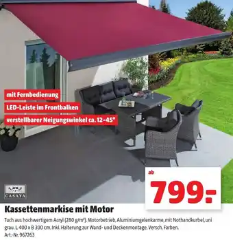 Liebmarkt Kassettenmarkise mit Motor Angebot