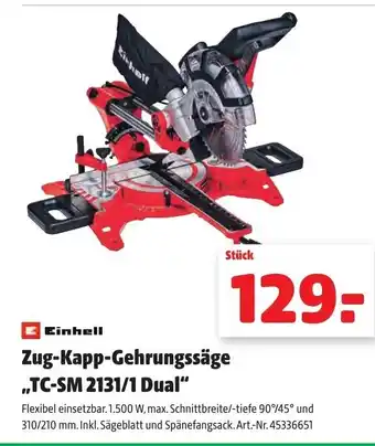 Liebmarkt Einhell Zug-Kapp-Gehrungssäge ,, TC-SM 2131/1 Dual" Angebot