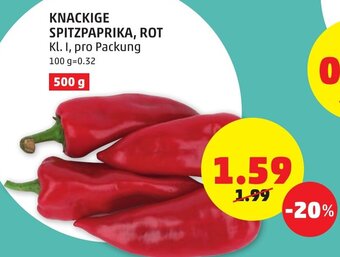 PENNY Knackige Spitzpaprika Rot 500g Angebot