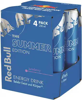 Media Markt Red bull energie drink summer edition juneberry 4x0.25l energy drink, blau Angebot