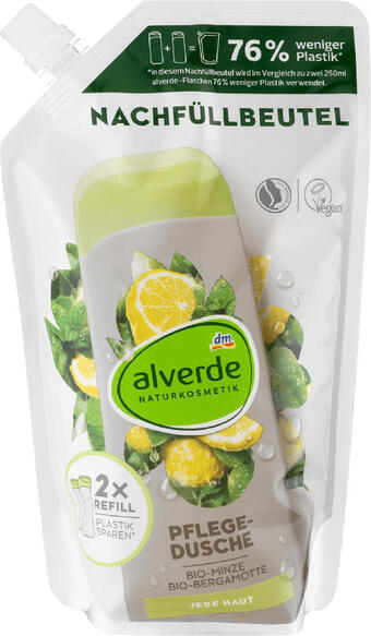 dm Alverde naturkosmetik pflegedusche bio-minze bio-bergamotte nachfüllbeutel Angebot