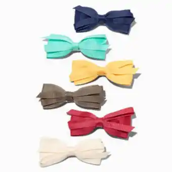Claire's Claire's club jewel tone hair bow clips - 6 pack Angebot