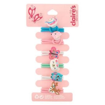 Claire's Claire's club rainbow glitter hair bobbles - 6 pack Angebot