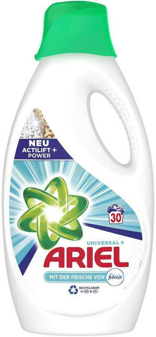 Billa Ariel mit febreze flüssig waschmittel Angebot