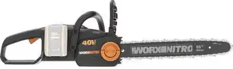 Hornbach Akku kettensäge worx nitro wg385e.9 40v ( 2x20 v) bürstenlos ohne akku und ladegerät Angebot