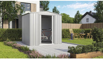 Gartenhaus tower 86 234 x 175 cm silbermetallic