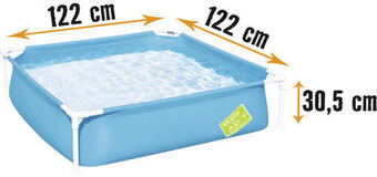 Hornbach Aufstellpool framepool bestway family eckig 122x122x30,5 cm ohne zubehör blau Angebot