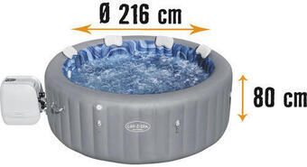 Hornbach Aufblasbarer whirlpool bestway® lay-z-spa® whirlpool santorini hydrojet pro™ mit massagesystem, 10 hydrojet™-düsen, 180 airje Angebot