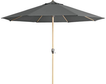 Hornbach Sonnenschirm marktschirm doppler alu wood ultra auto tilt mit kurbelfunktion ø 350 cm polyester anthrazit Angebot