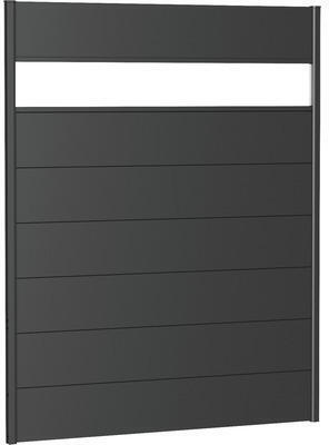 Hornbach Zaunelement aluminium biohort mit glaseinsatz 150 x 180 cm dunkelgrau-metallic Angebot