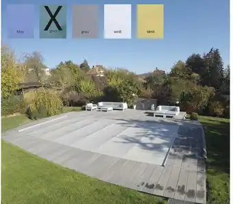 Hornbach Rollabdeckung flex für pools grün 8 x 4 m für sommer und winter Angebot