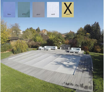 Hornbach Rollabdeckung flex für pools sand 7 x 3,5 m für sommer und winter Angebot
