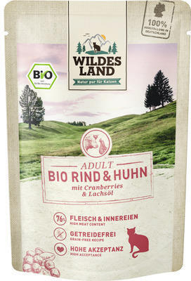 Hornbach Katzenfutter nass wildes land bio rind und huhn mit cranberries 85 g Angebot