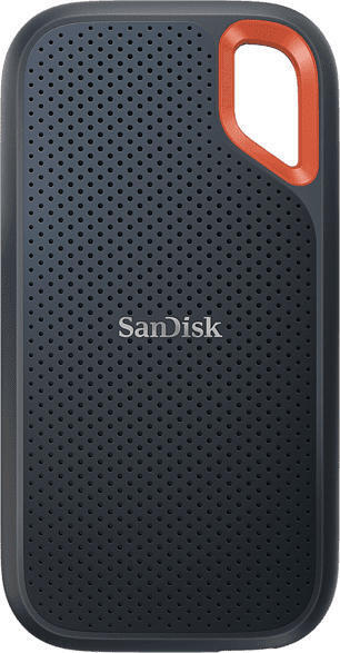 Media Markt Sandisk 2tb ssd festplatte extreme portable v2, usb-c 3.2, extern, w1000/r1050, schwarz/orange Angebot