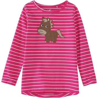 Ernsting's family Mädchen langarmshirt mit pferde-applikation Angebot