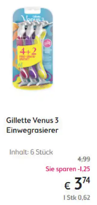 Gillette Venus 3 Einwegrasierer 6st