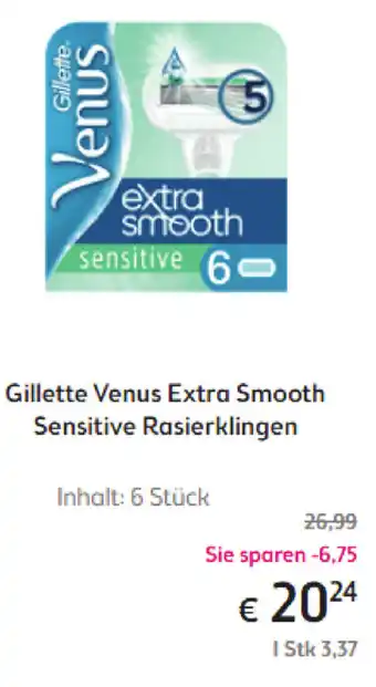 Bipa Gillette Venus Extra Smooth Sensitive Rasierklingen 6st Angebot